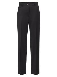 Business Hose Damen Schwarz Regular Fit mit hoher Leibhöhe